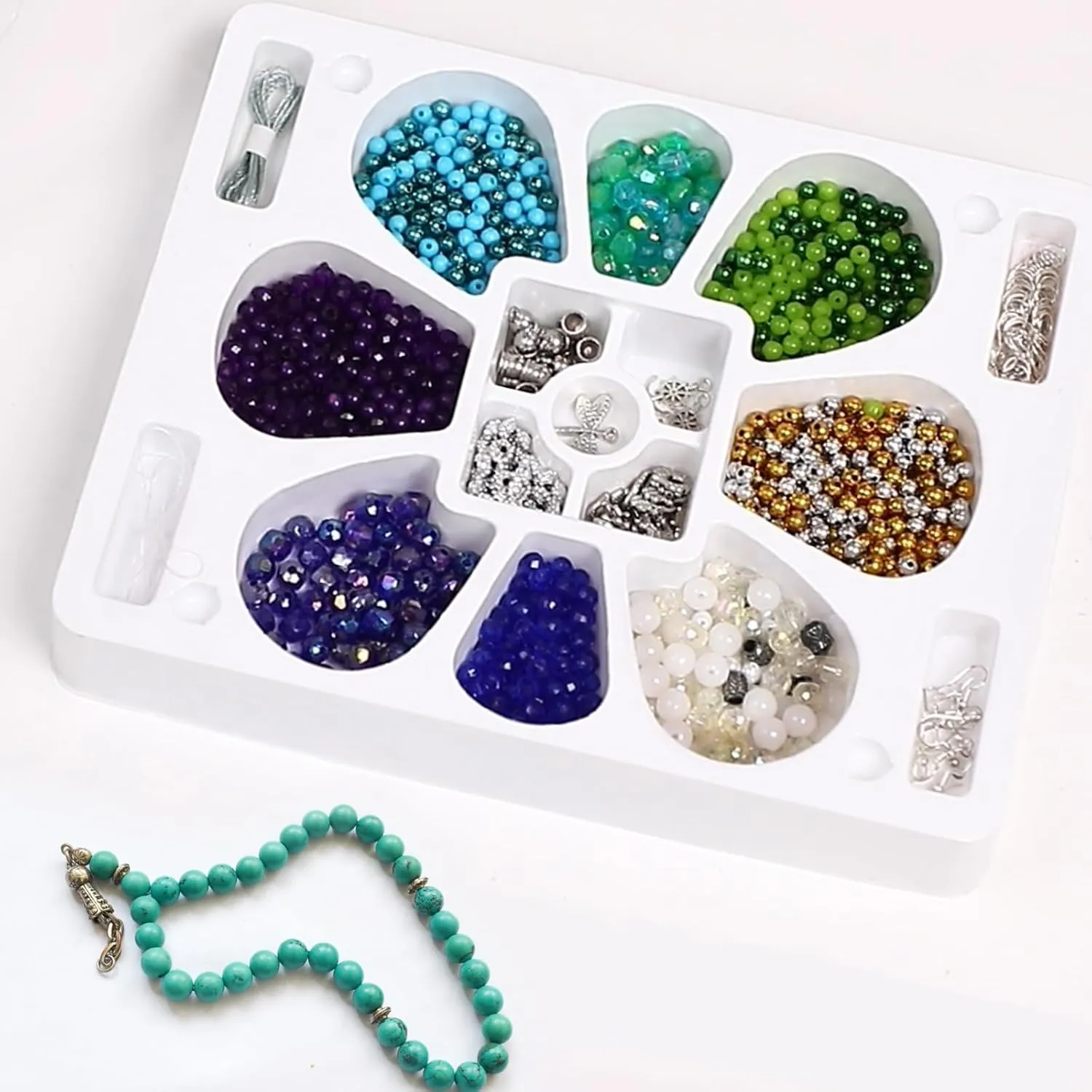 FLO Toys Beads Of Beauty: Scarlet Blue Diy Fashion Kit For Kids Ages 8 