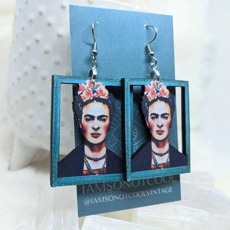 Frida Kahlo Earrings by IAMSONOTCOOL