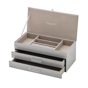 Gabriella Large Jewellery Box - Cool Grey