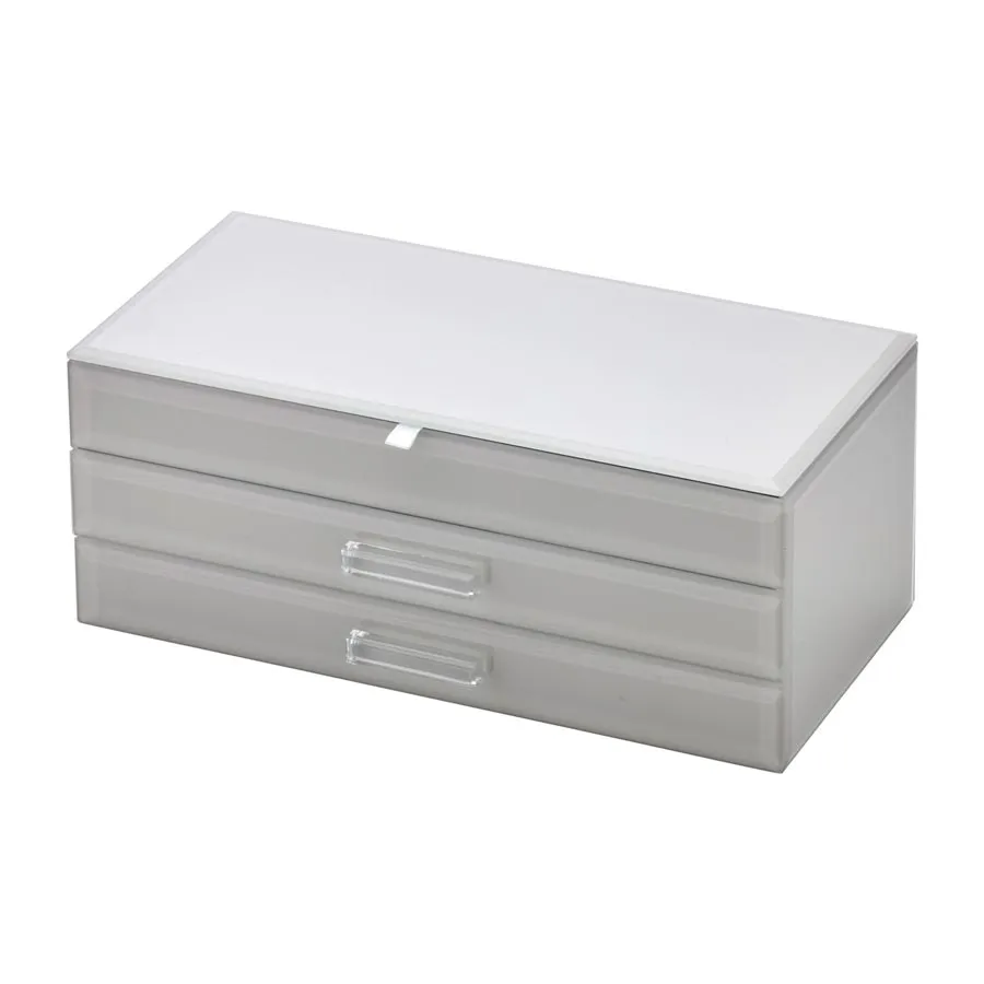 Gabriella Large Jewellery Box - Cool Grey