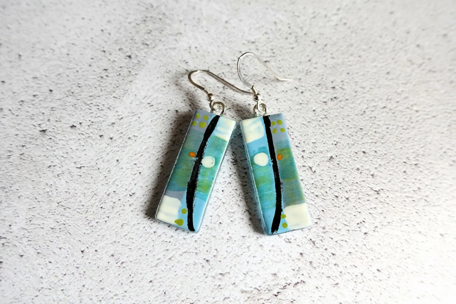 Garden Trails - Fused Glass Earrings
