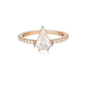 Georgini Rock Star Shield Rose Gold Ring - 7