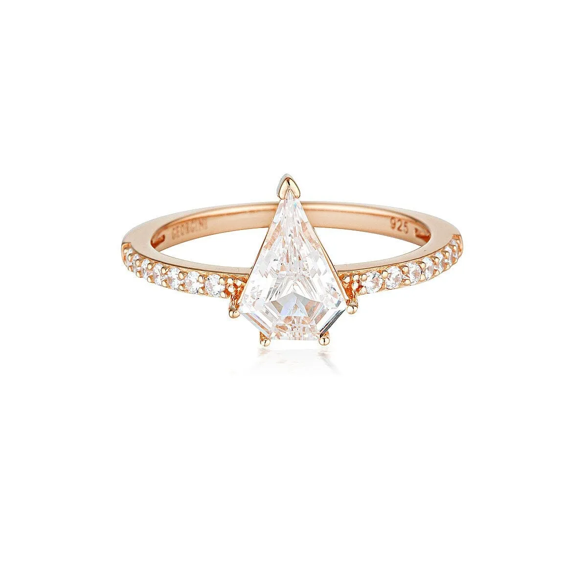 Georgini Rock Star Shield Rose Gold Ring - 7