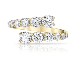 Graduated Diamond Bypass Ring