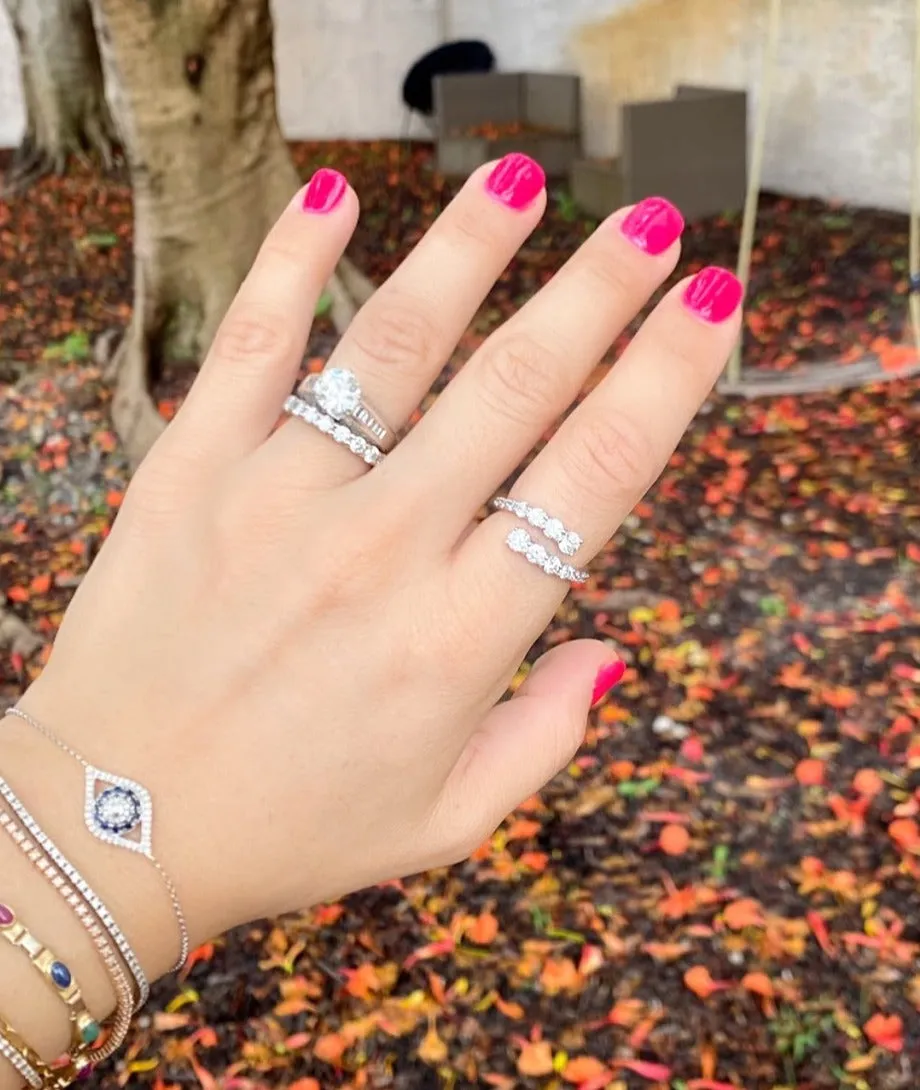 Graduated Diamond Bypass Ring