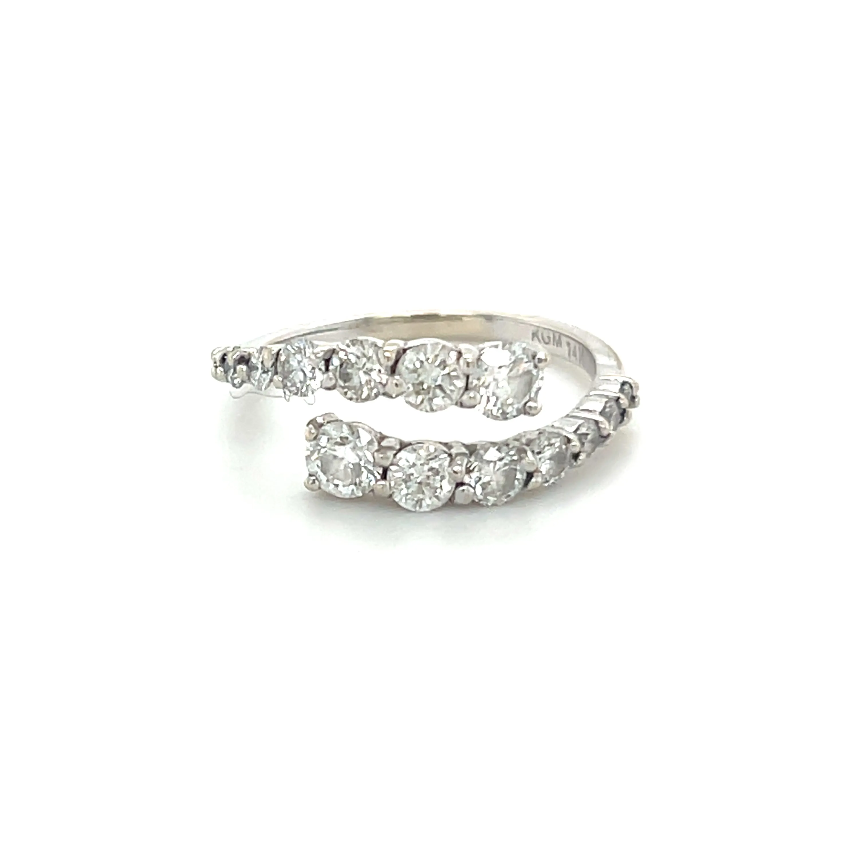 Graduated Diamond Bypass Ring