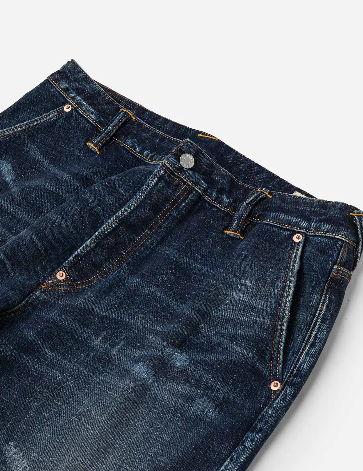 Graffiti-Style Seagull and Logo Print Straight Fit Denim Joggers