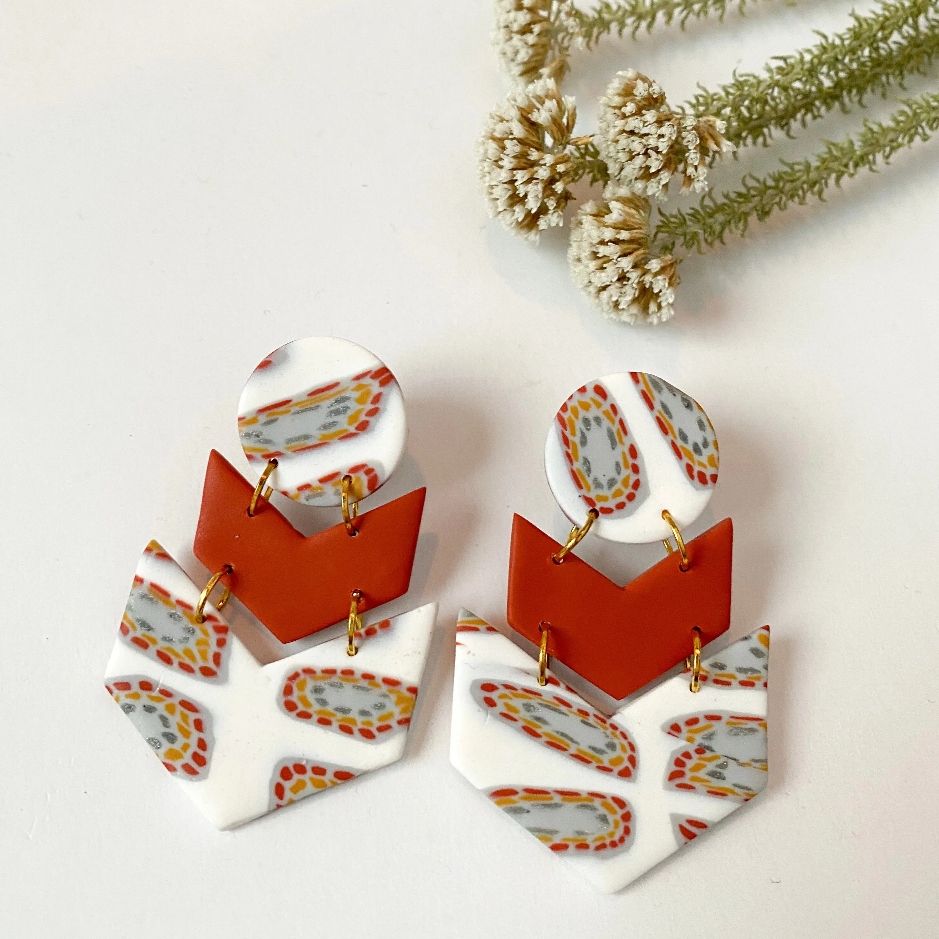 Handmade Clay Earrings - Danica