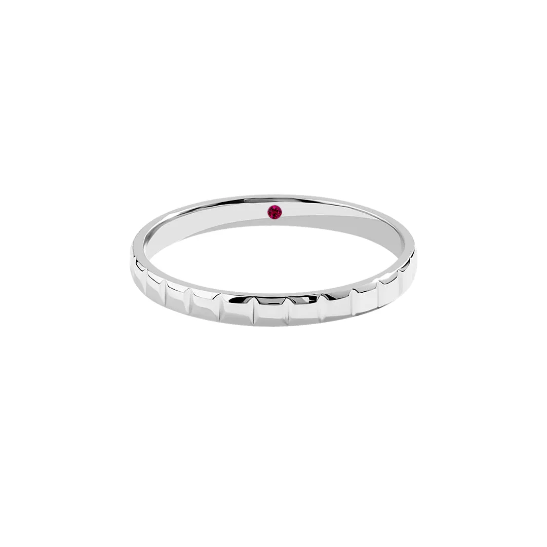 Ice Cube Band Ring in Gold
