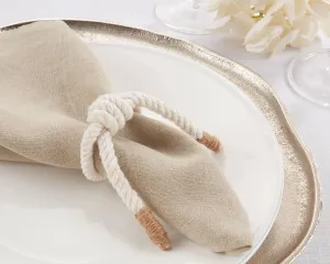 Ivory Knotted Rope Napkin Ring
