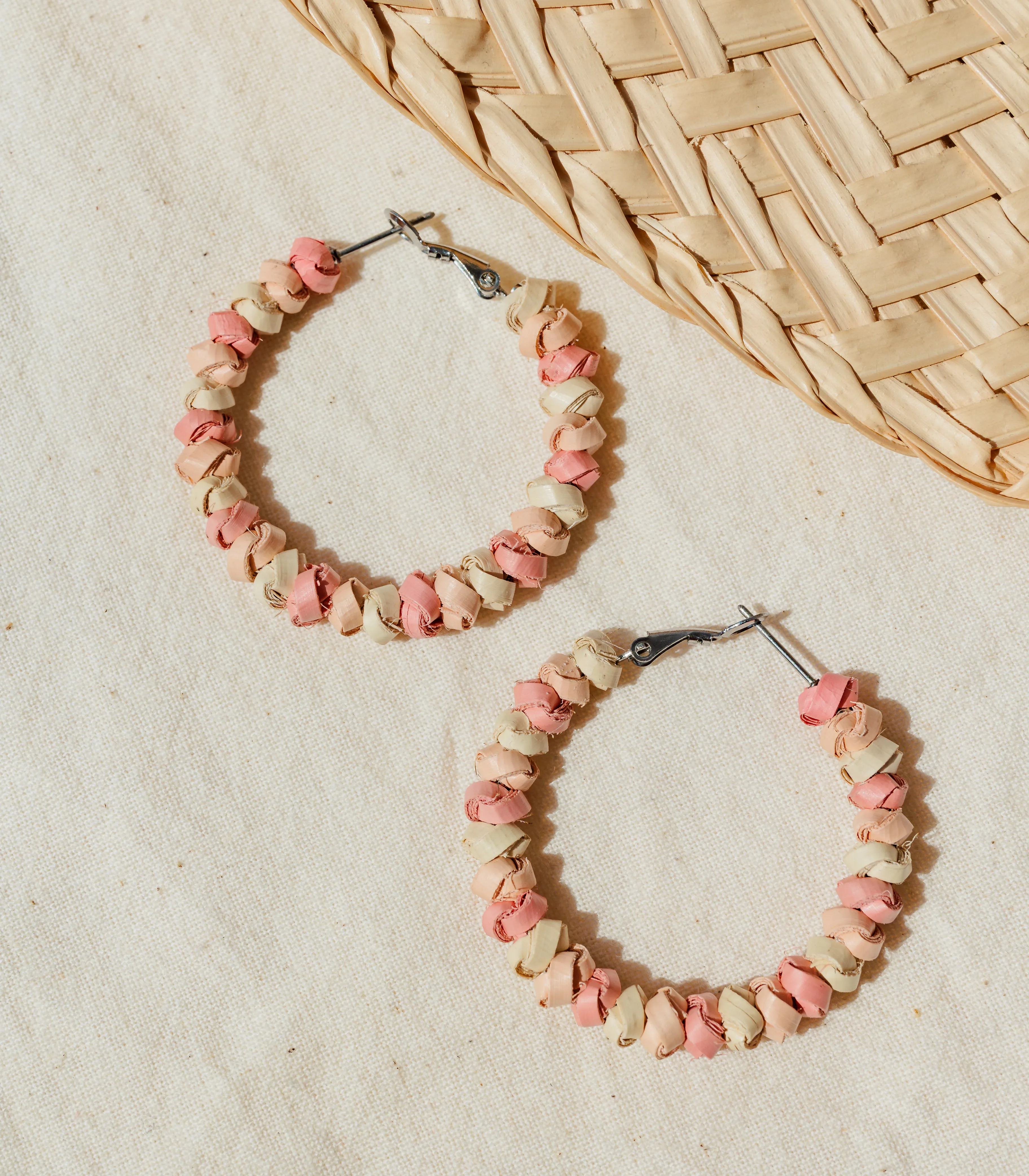 Juana Woven Beaded Hoops