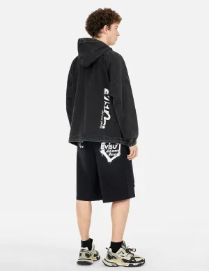 Kamon Appliqué Fashion Fit Denim Shorts
