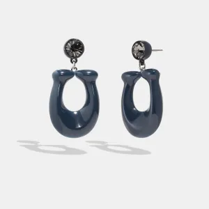 Large Signature Enamel Earrings