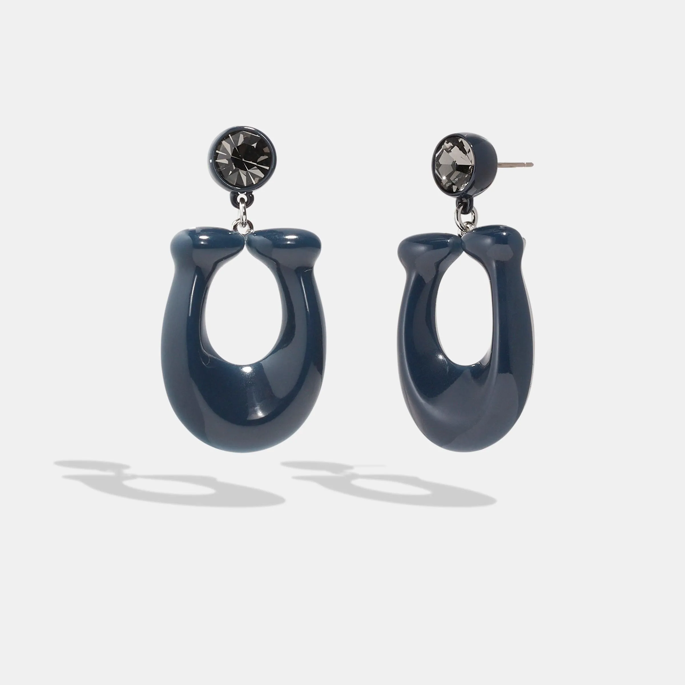 Large Signature Enamel Earrings