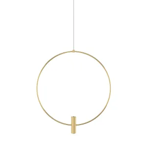 Layla 18 in. LED Pendant Light 273 Lumens 3000K FreeJack Brass Finish