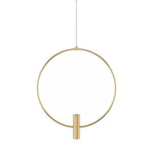 Layla LED pendant light 3000K monorail brass finish