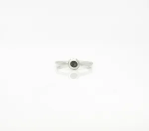 Limestone inlay pebble ring
