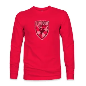 Loudoun United FC Color Badge Cotton Long Sleeve T-Shirt - Red