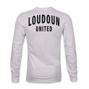 Loudoun United FC Team Arch Cotton Long Sleeve T-Shirt - Silver