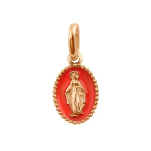 Madone Coral Resin pendant, Rose gold