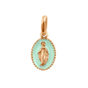 Madone Jade Resin pendant, Rose gold