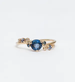 Medium Organic Sapphire Crossover Ring