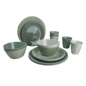 Melamine 16-Delig Servies Mix & Match Groen