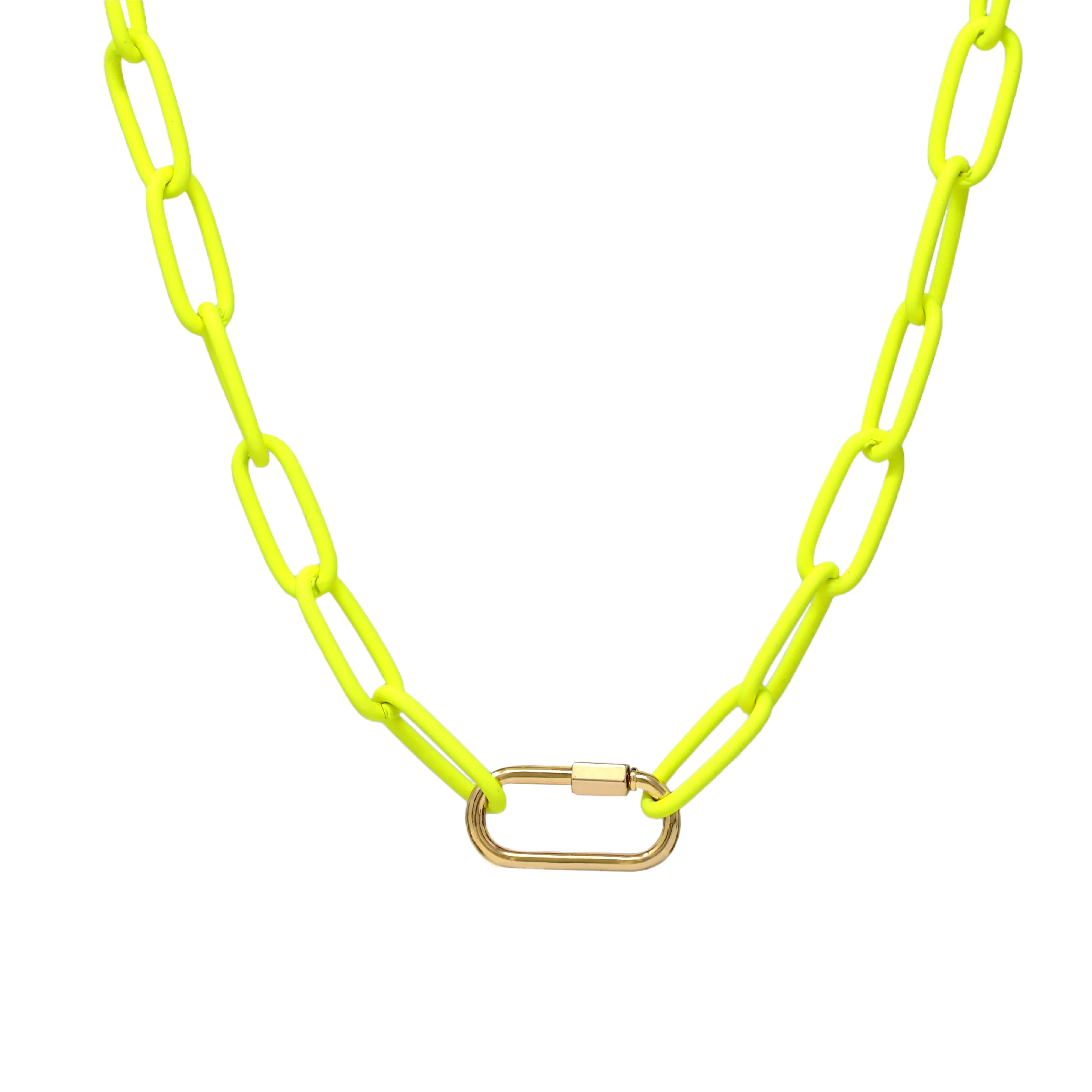 Mini Carabiner Neon Chain Necklace
