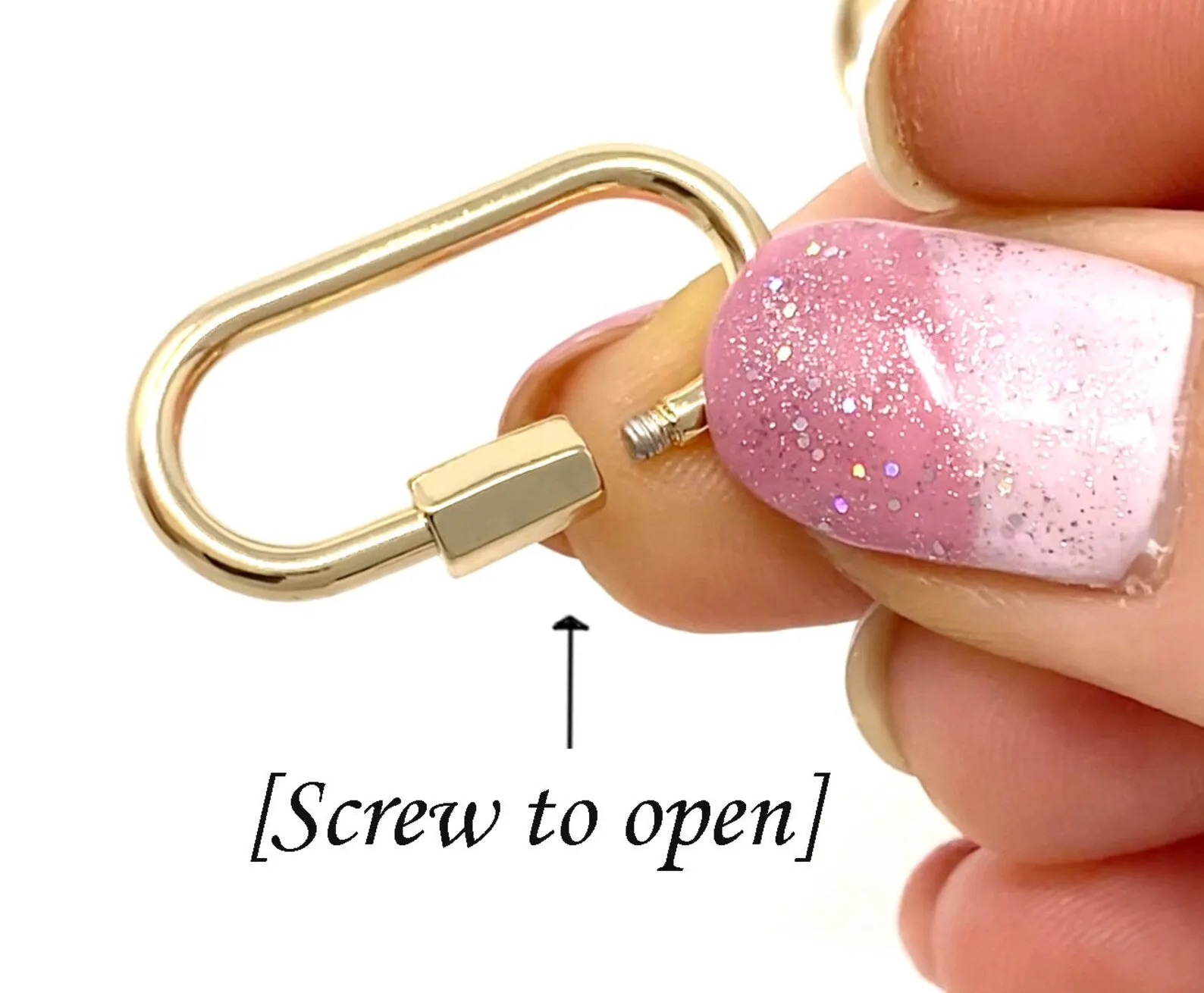 Mini Carabiner Neon Chain Necklace