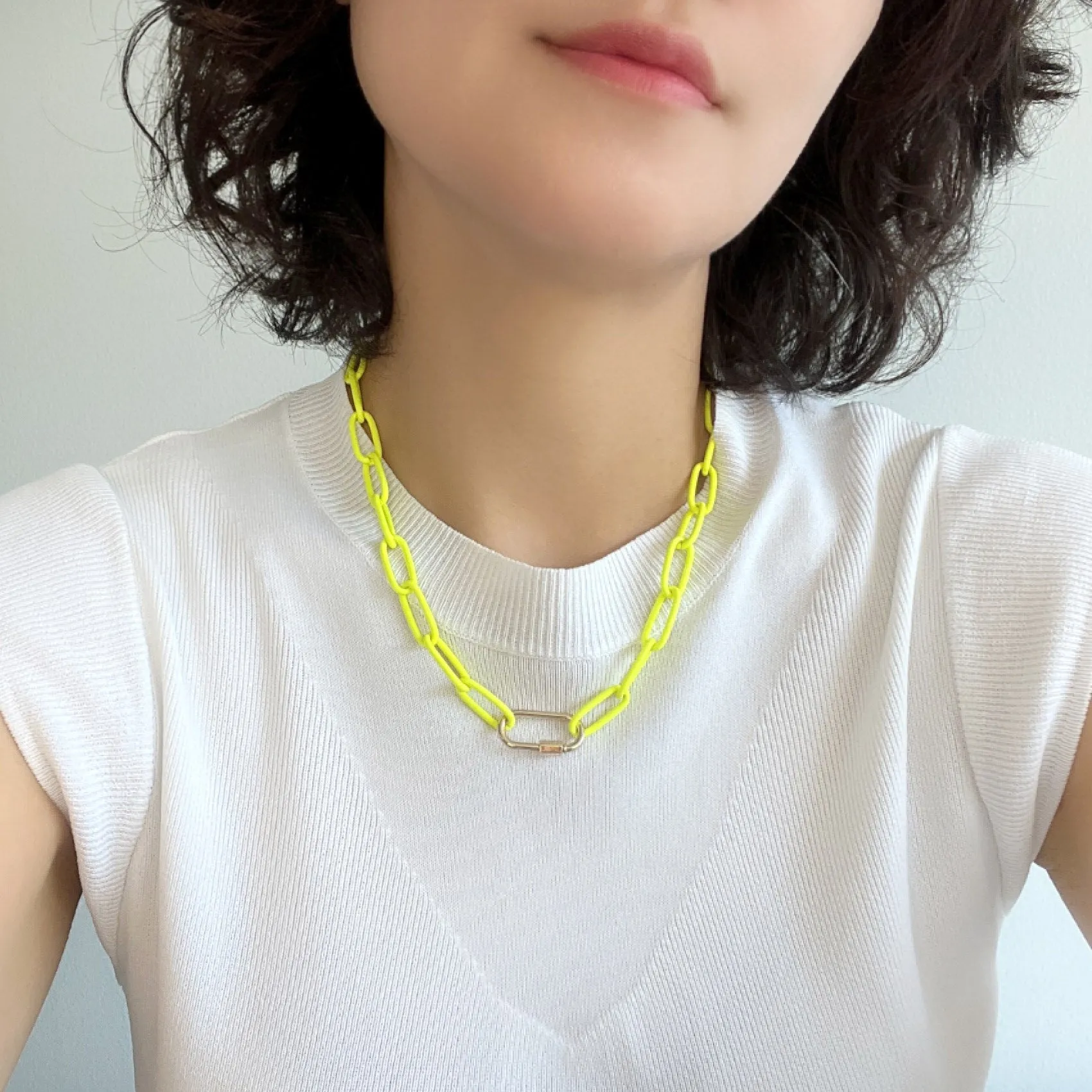 Mini Carabiner Neon Chain Necklace