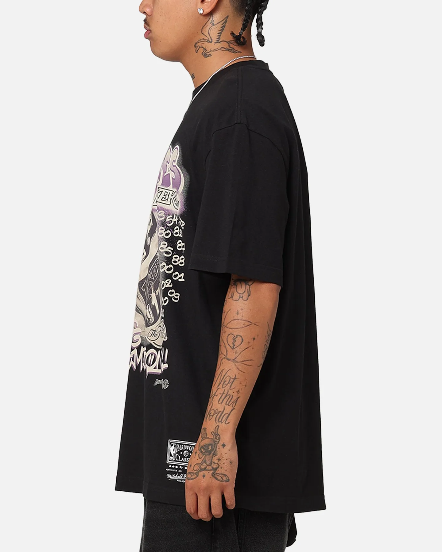 Mitchell & Ness Los Angeles Lakers Champs Graffiti T-Shirt Faded Black