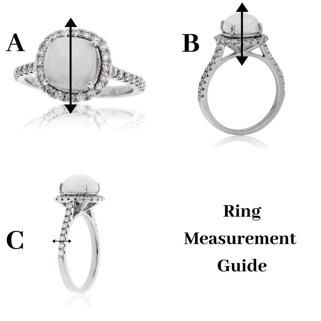 Mixed Shape Diamond & Round Diamond Halo Style Ring