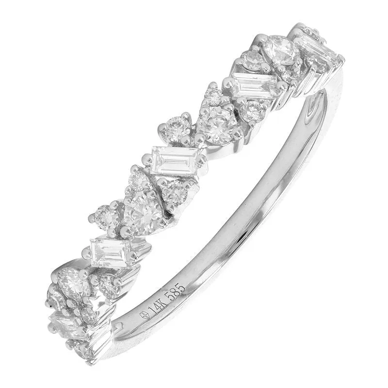 Multi Shape Baguette Round Diamond Ring
