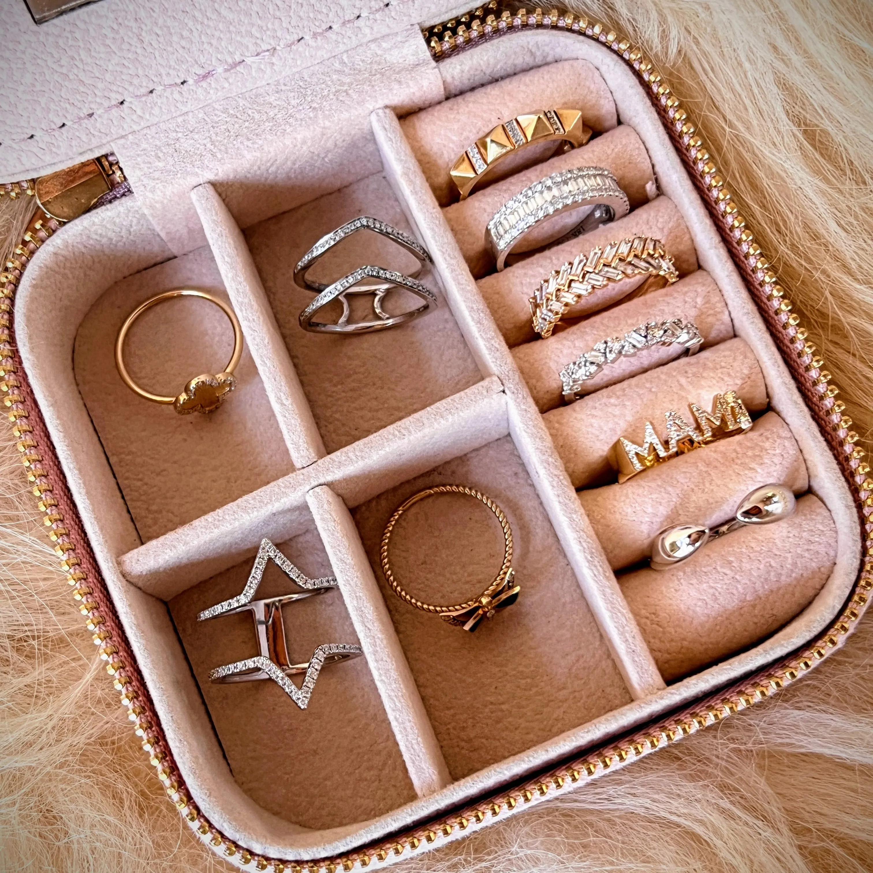 Multi Shape Baguette Round Diamond Ring
