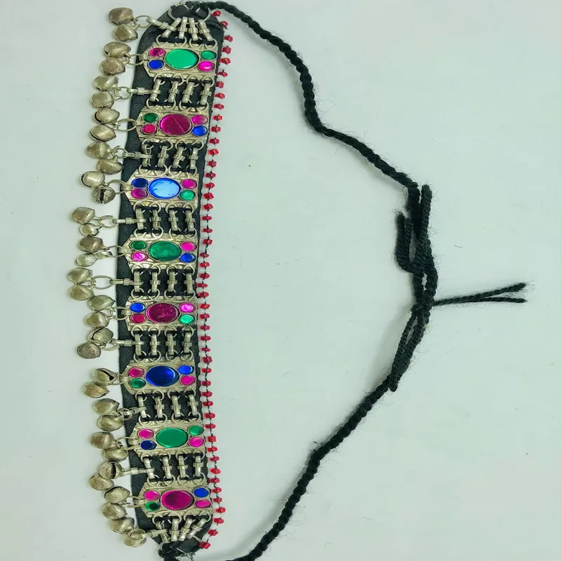 Multicolor Glass Stones and Beads Choker Necklace