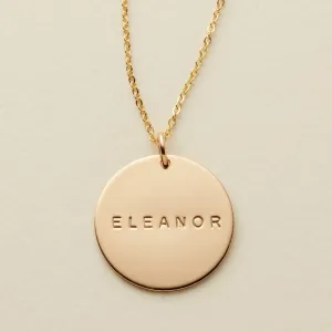 Name Disc Necklace