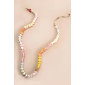Natural Agate Glass Bead Necklace