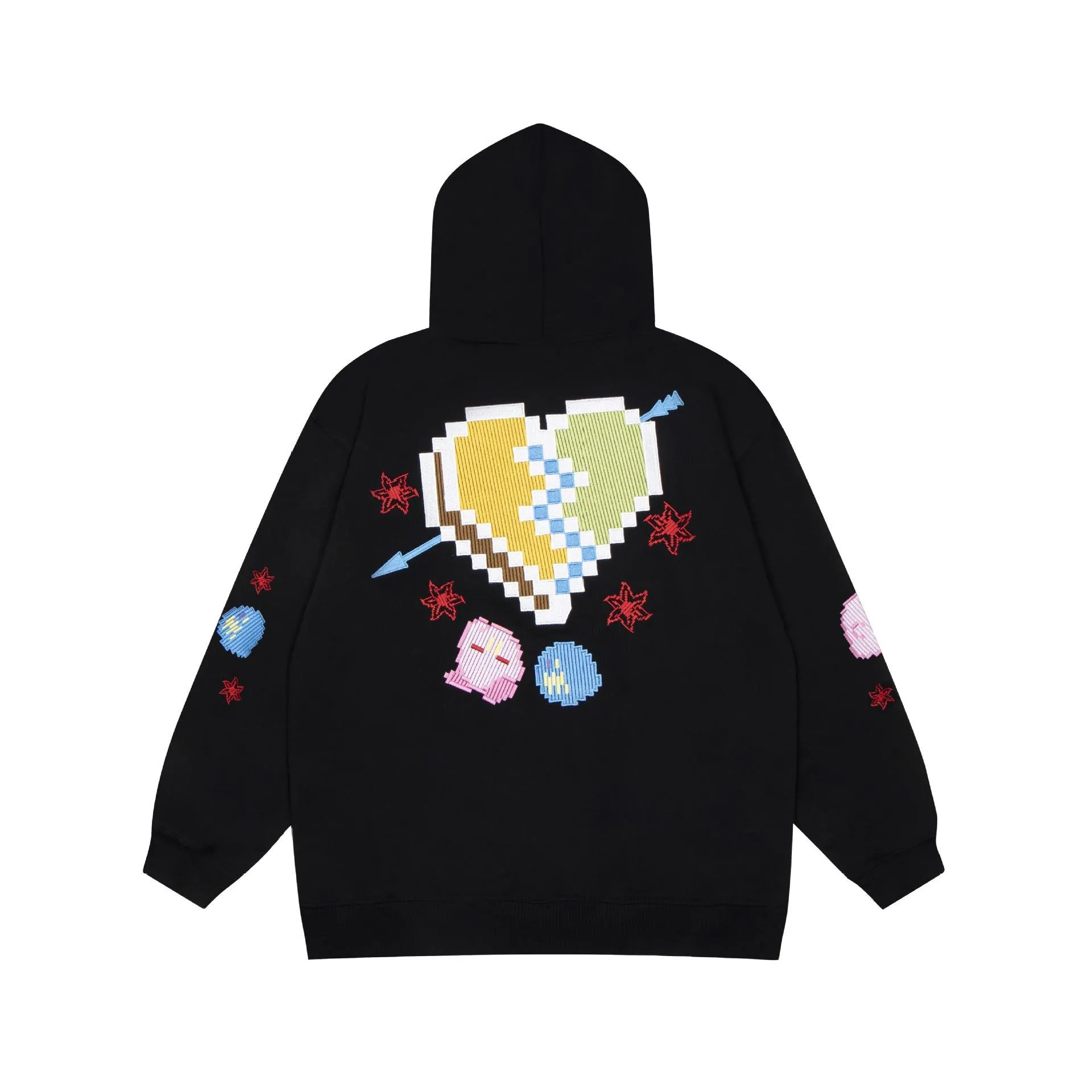 New BK Series Men's And Women's Identical Graffiti Printed Cardigan Hoodie