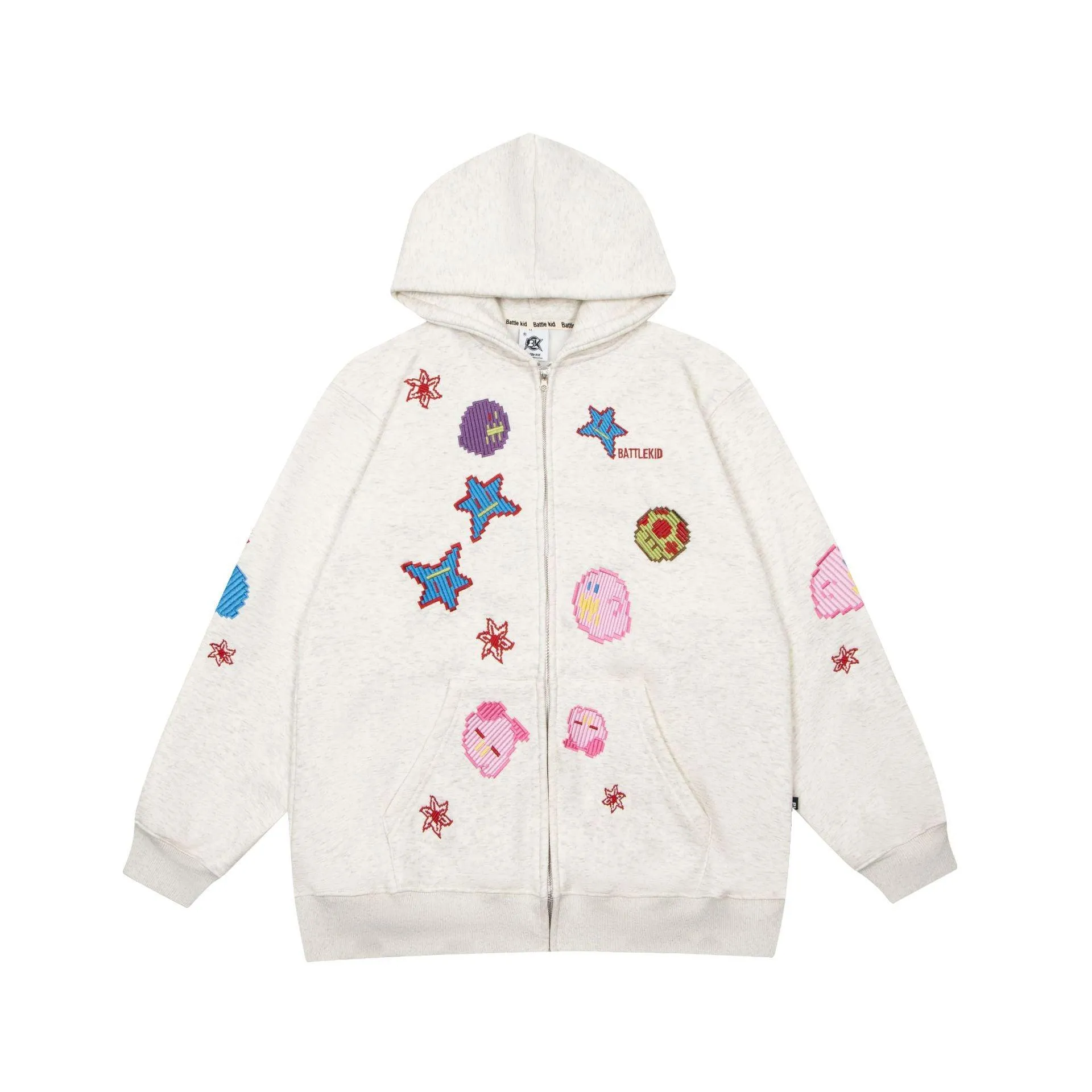New BK Series Men's And Women's Identical Graffiti Printed Cardigan Hoodie