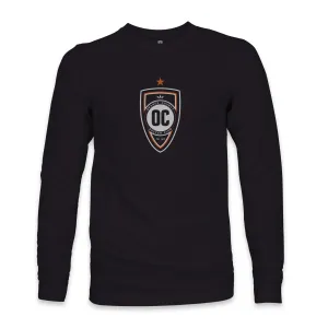 Orange County SC Color Badge Cotton Long Sleeve T-Shirt - Black