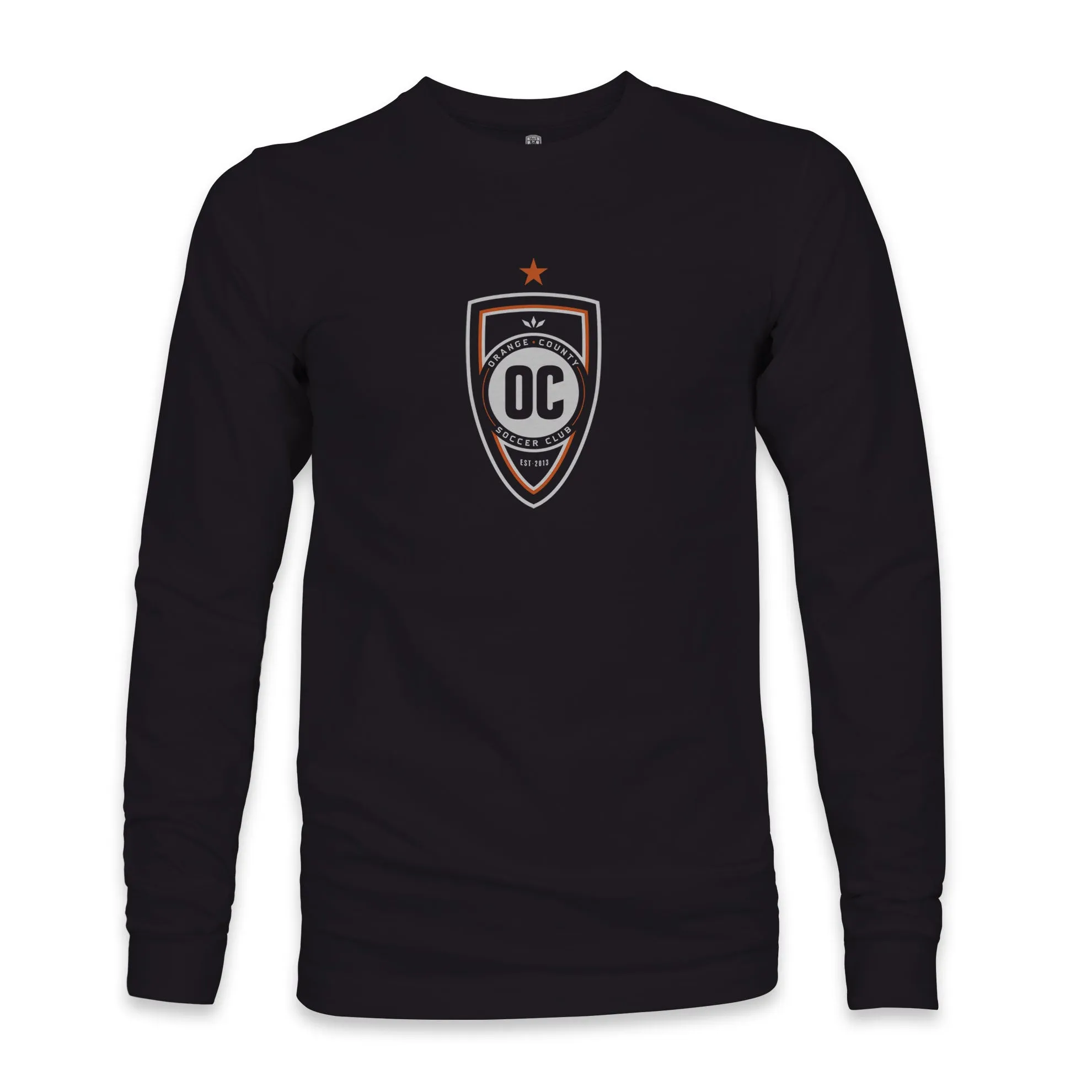 Orange County SC Color Badge Cotton Long Sleeve T-Shirt - Black