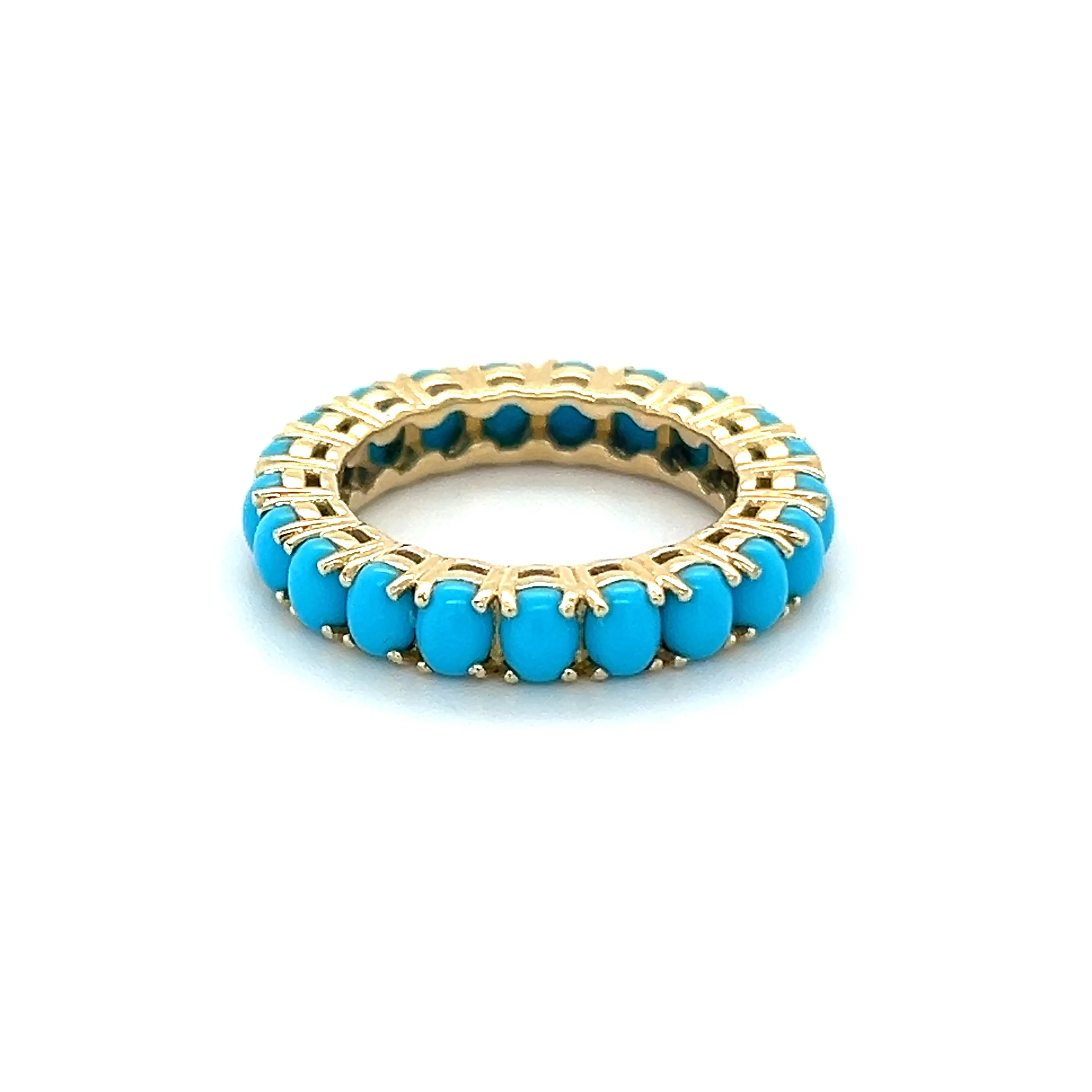 Oval Turquoise Eternity Ring