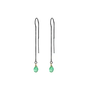Oxidized Threader Earring