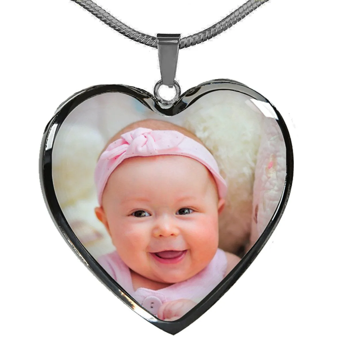 Personalized Heart  Photo Necklace