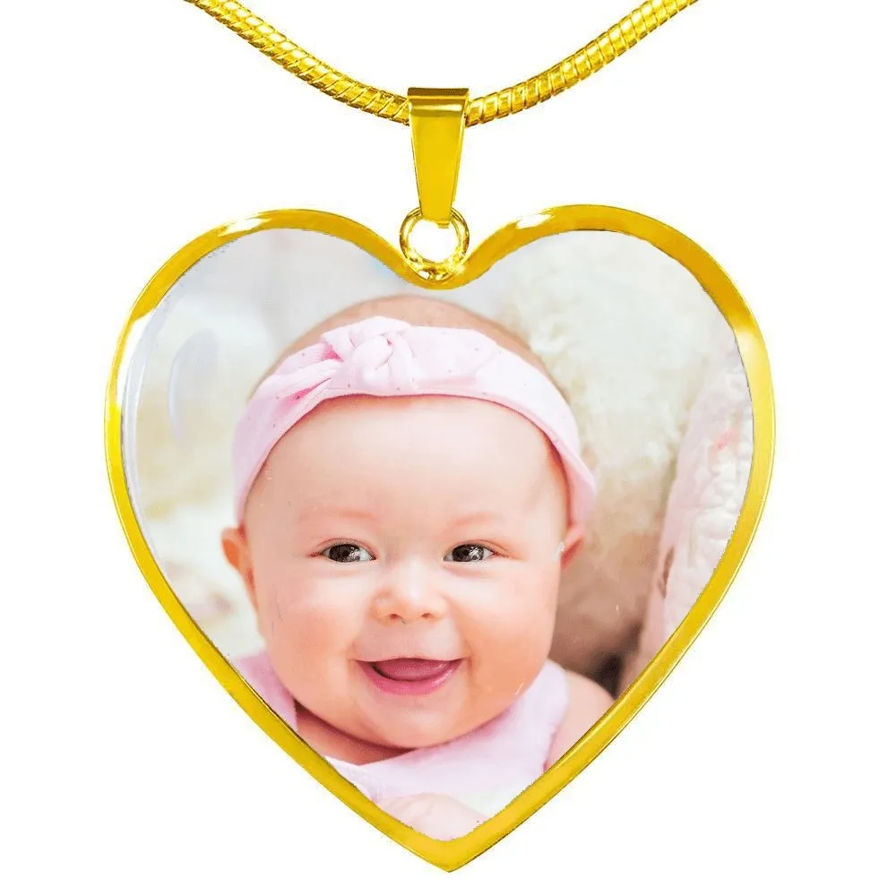 Personalized Heart  Photo Necklace