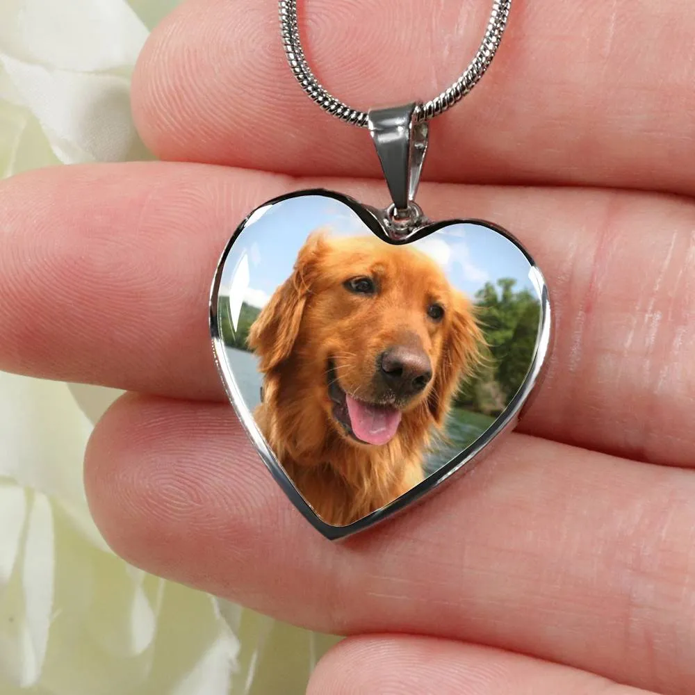 Personalized Heart  Photo Necklace