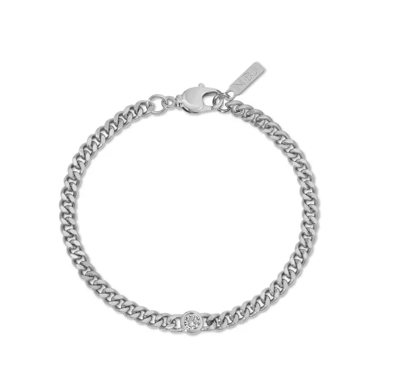 Quinn Bracelet, Rhodium