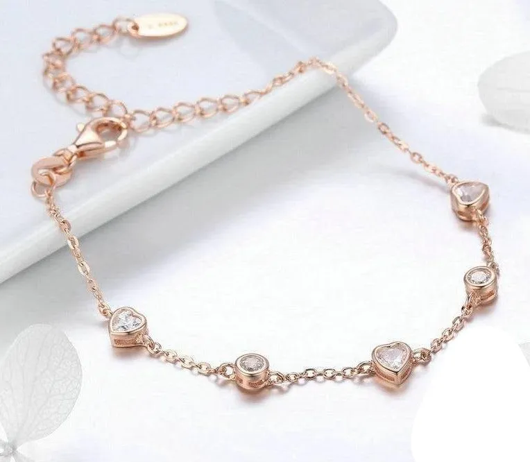 'Shape of My Heart' Zircon Bracelet