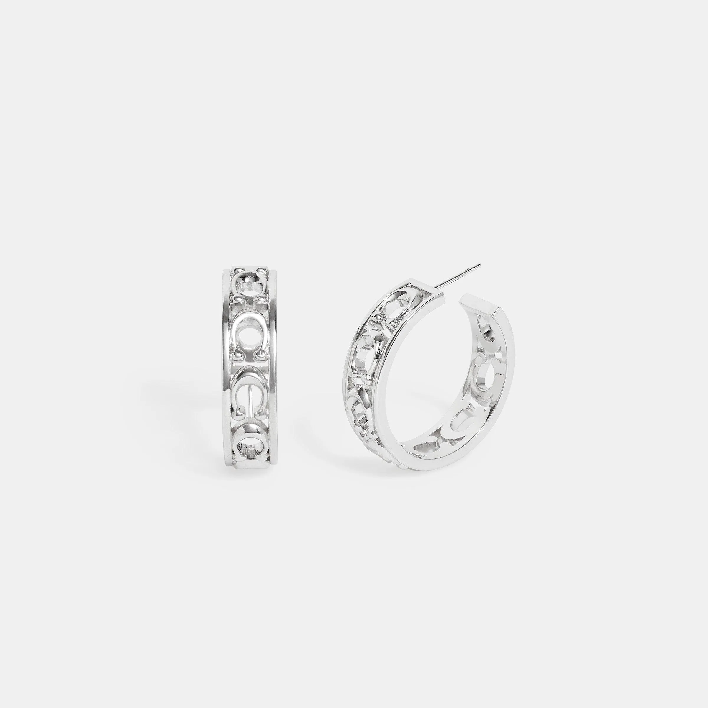 Signature Metal Hoop Earrings