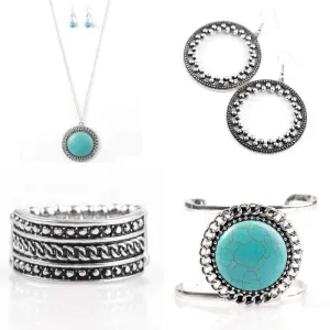 Simply Santa Fe Trend Blend Over the Mountain Blue Statement Set